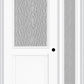 MMI 1/2 LITE 1 PANEL 3'0" X 6'8" TEXTURED/PRIVACY FIBERGLASS SMOOTH EXTERIOR PREHUNG DOOR WITH 1 FULL LITE TEXTURED/PRIVACY GLASS SIDELIGHT 682