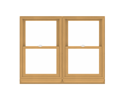 ANDERSEN WINDOWS 400 SERIES TWIN DOUBLE HUNG 51-3/8" WIDE EQUAL SASH VINYL EXTERIOR WOOD INTERIOR LOW-E4 DUAL PANE GLASS FULL SCREEN INCLUDED GRILLES OPTIONAL TW2032-2, TW2036-2, TW20310-2, TW2042-2, TW2046-2, TW20410-2, OR TW2052-2