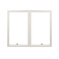 ANDERSEN WINDOWS 400 SERIES VENTING TWIN/DOUBLE CASEMENT 56-1/2" WIDE VINYL EXTERIOR WOOD INTERIOR LOW-E4 DUAL PANE ARGON FILL GLASS FULL SCREENS INCLUDED GRILLES/TEMPERED OPTIONAL CW22, CW225, CW23, CW235, CW24, CW245, CW25, CW255, OR CW26