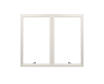 ANDERSEN WINDOWS 400 SERIES VENTING TWIN/DOUBLE CASEMENT 71-5/8" WIDE VINYL EXTERIOR WOOD INTERIOR NEW CONSTRUCTION LOW-E4 DUAL PANE ARGON FILL GLASS FULL SCREENS INCLUDED GRILLES/TEMPERED OPTIONAL CXW23, CXW235, CXW24, CXW245, OR CXW25